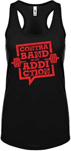 Contraband Sports 10179 Contraband is My Addiction Womens Racerback Tank Top