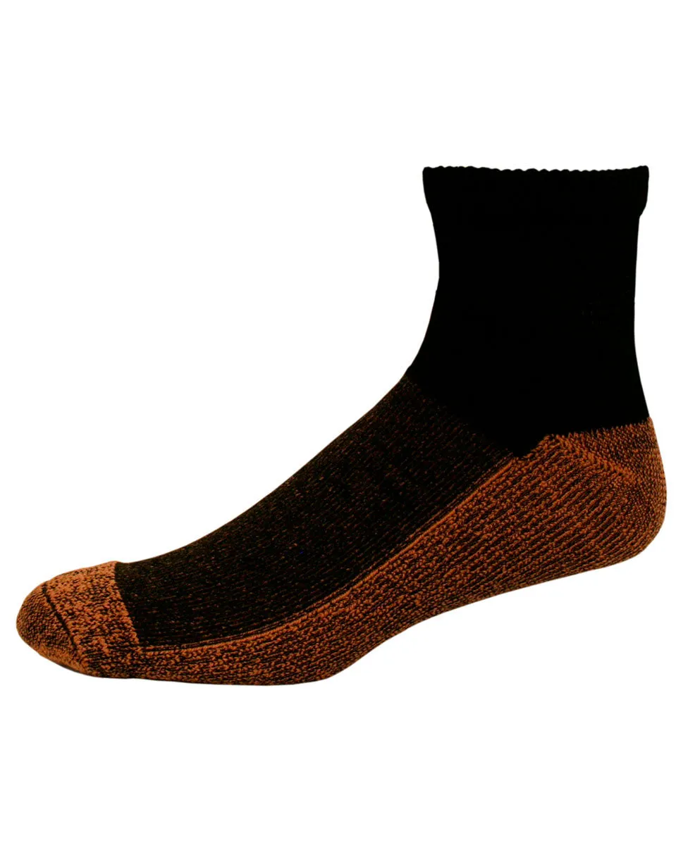 Copper Sole Diabetic Ankle Socks w/ Cupron Antifungul Fibers and Morpul Top