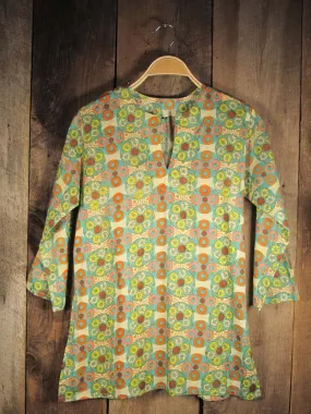 Cotton Tunic Top Citrus Mosaic