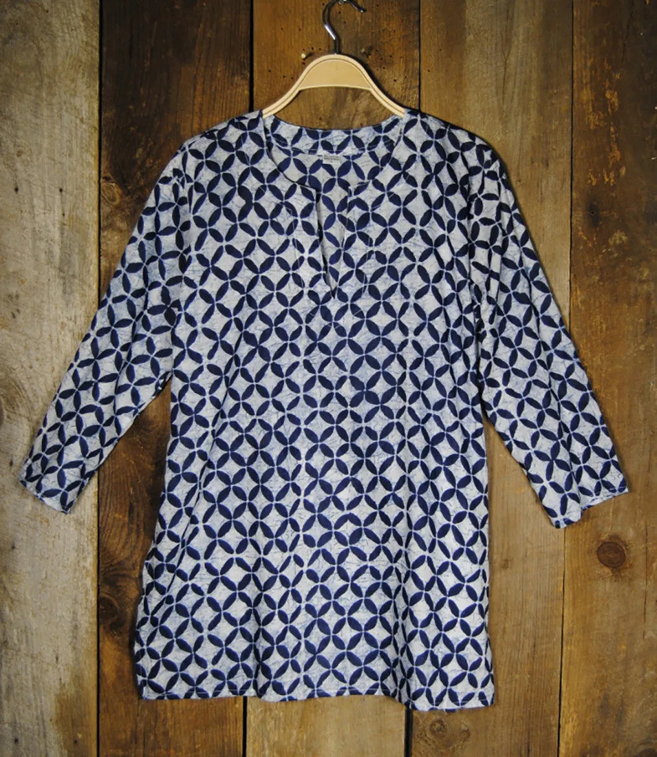 Cotton Tunic Top Navy Riviera