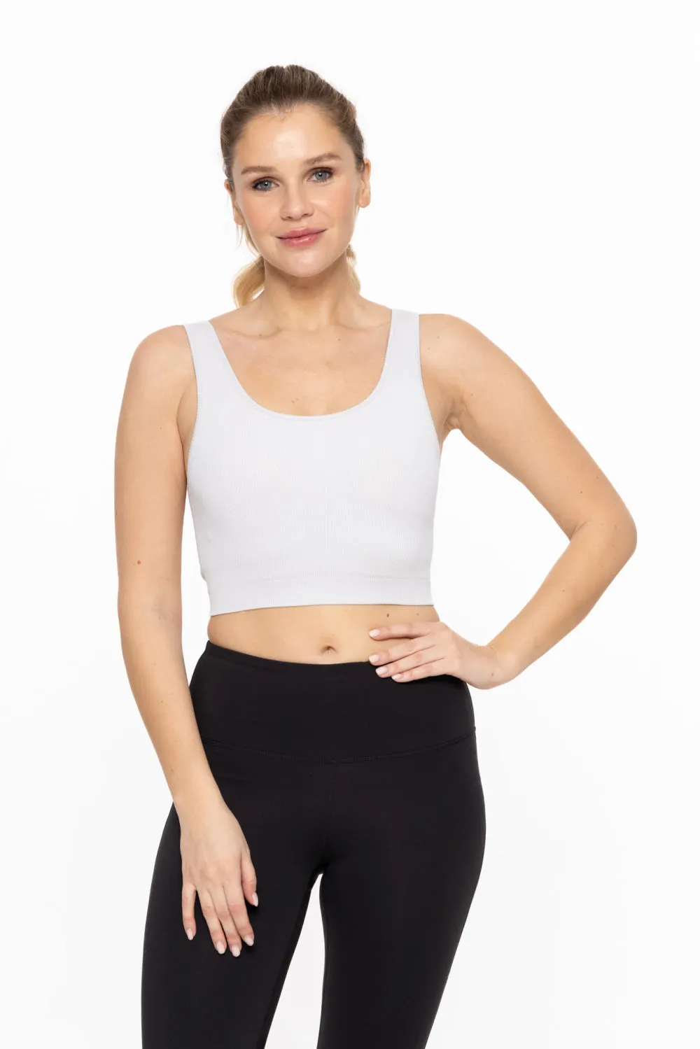 Cropped Seamless Rib Tank