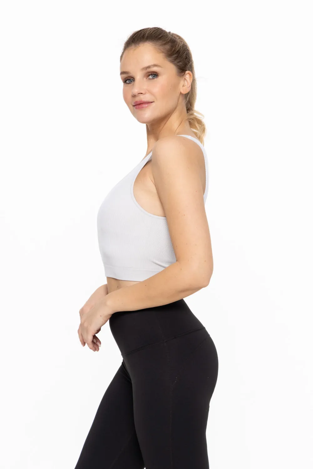 Cropped Seamless Rib Tank