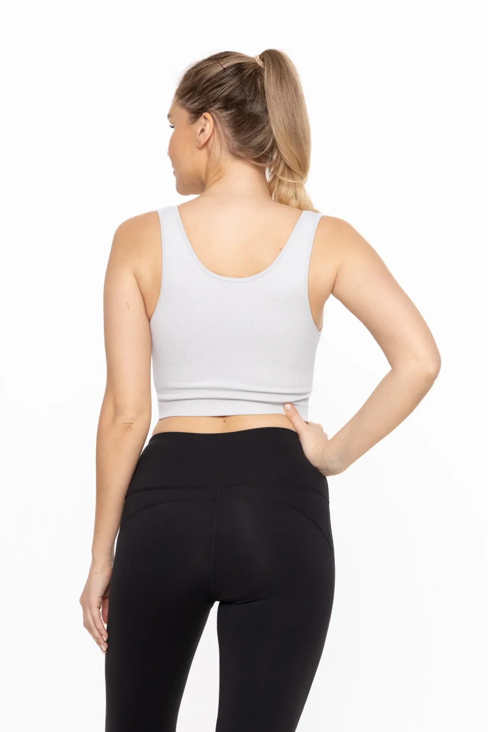 Cropped Seamless Rib Tank