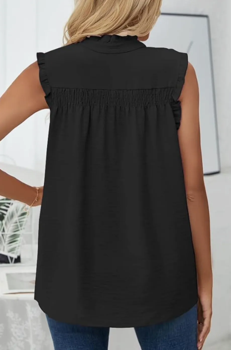 Dania Ruched Tank Top | BLACK