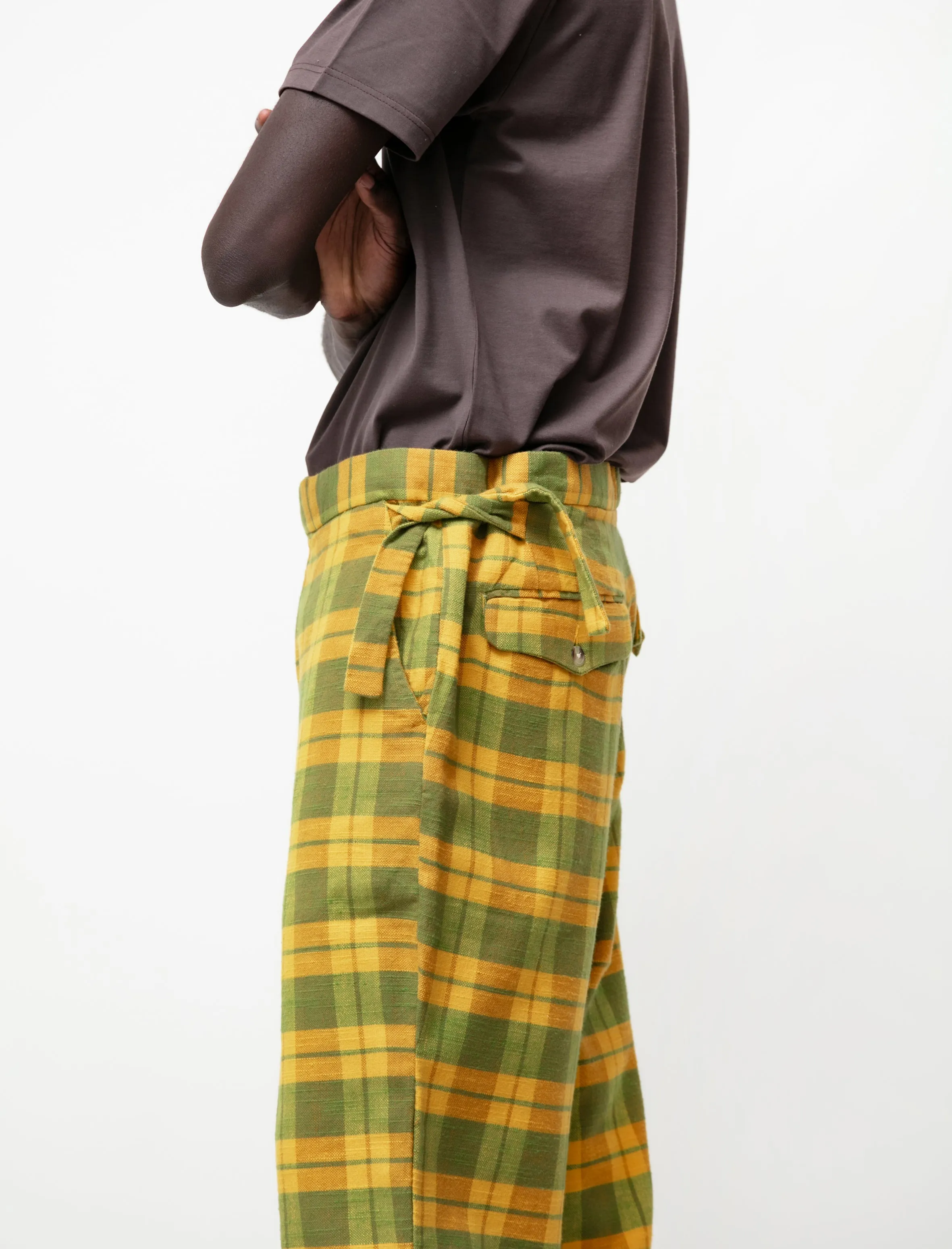 Daytime Plaid Trousers Yellow/Green