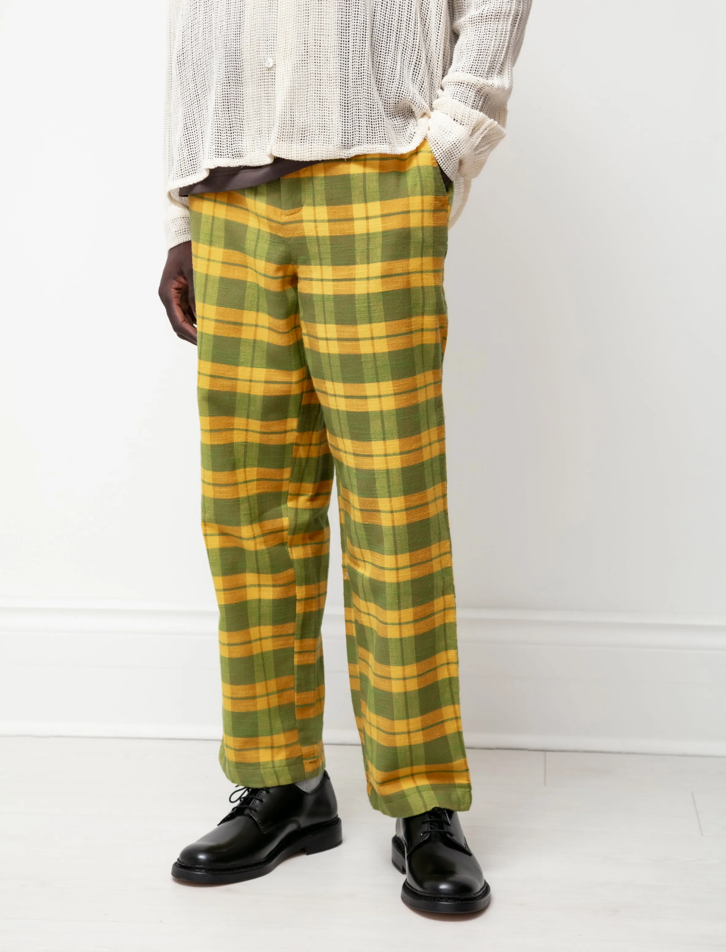 Daytime Plaid Trousers Yellow/Green