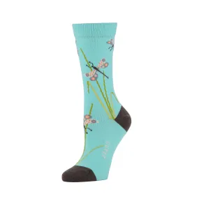 Dragonflies (Pool Blue) Organic Cotton Crew Socks-Medium