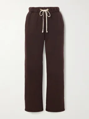 Dylan cotton-jersey straight-leg track pants