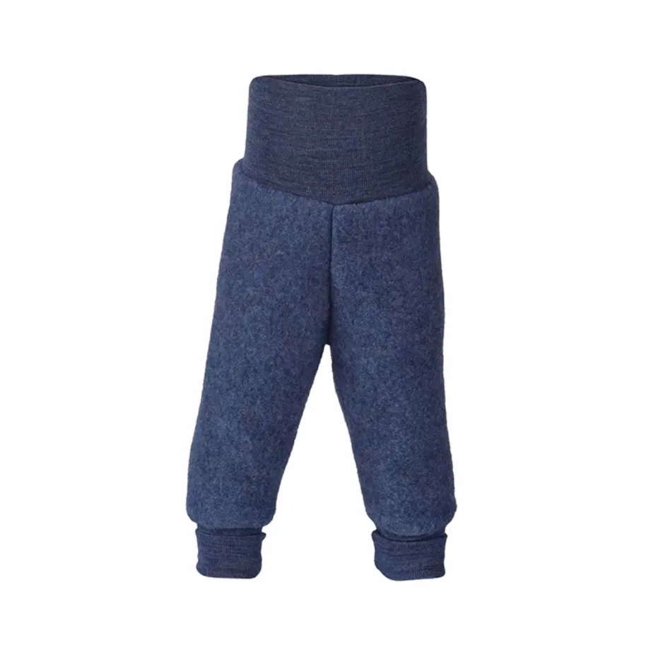 ENGEL - trousers wool fleece - blue