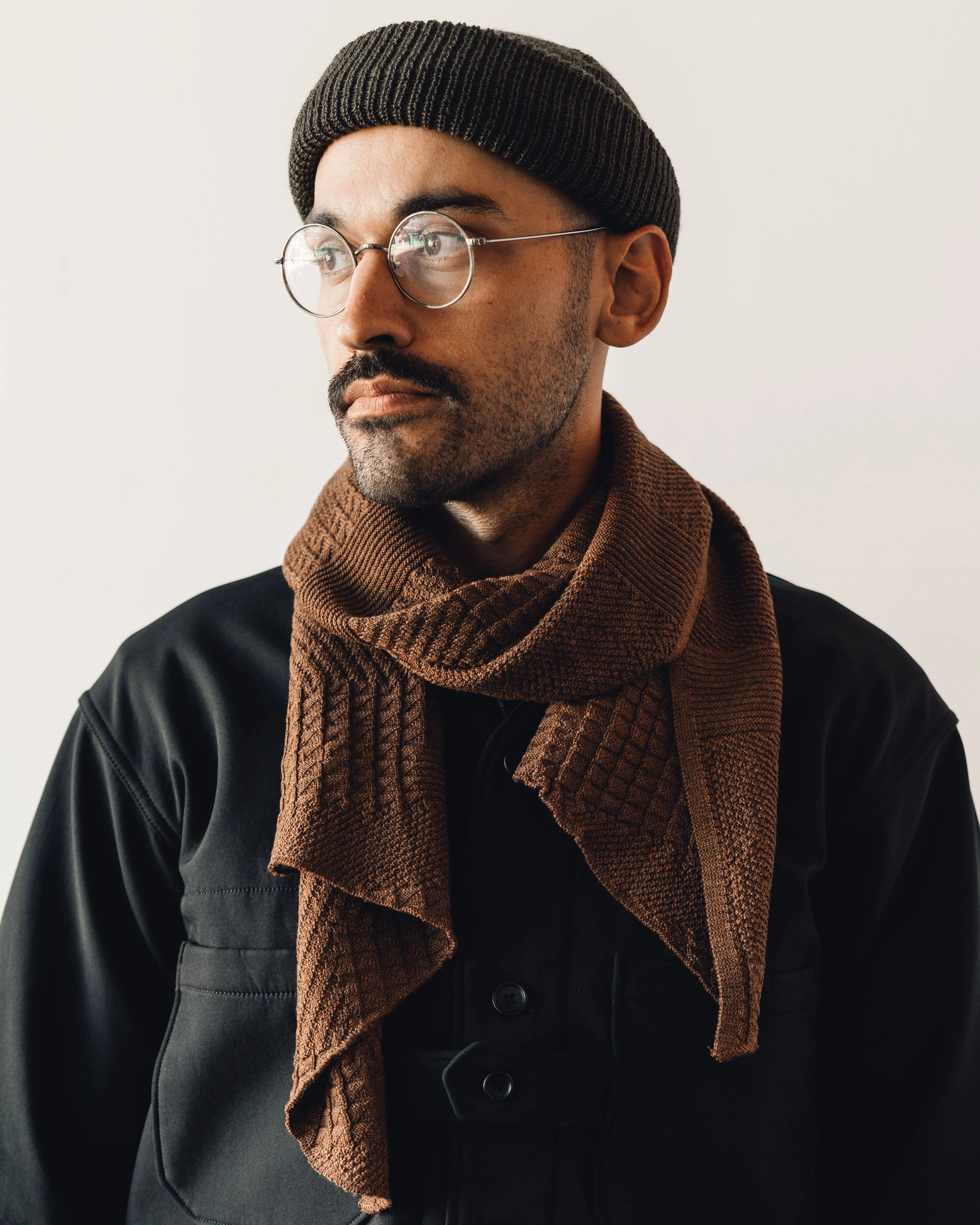 Engineered Garments Knit Scarf, Brown