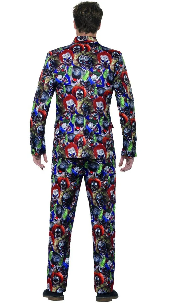 Evil Clown Mens Halloween Stand Out Costume Suit