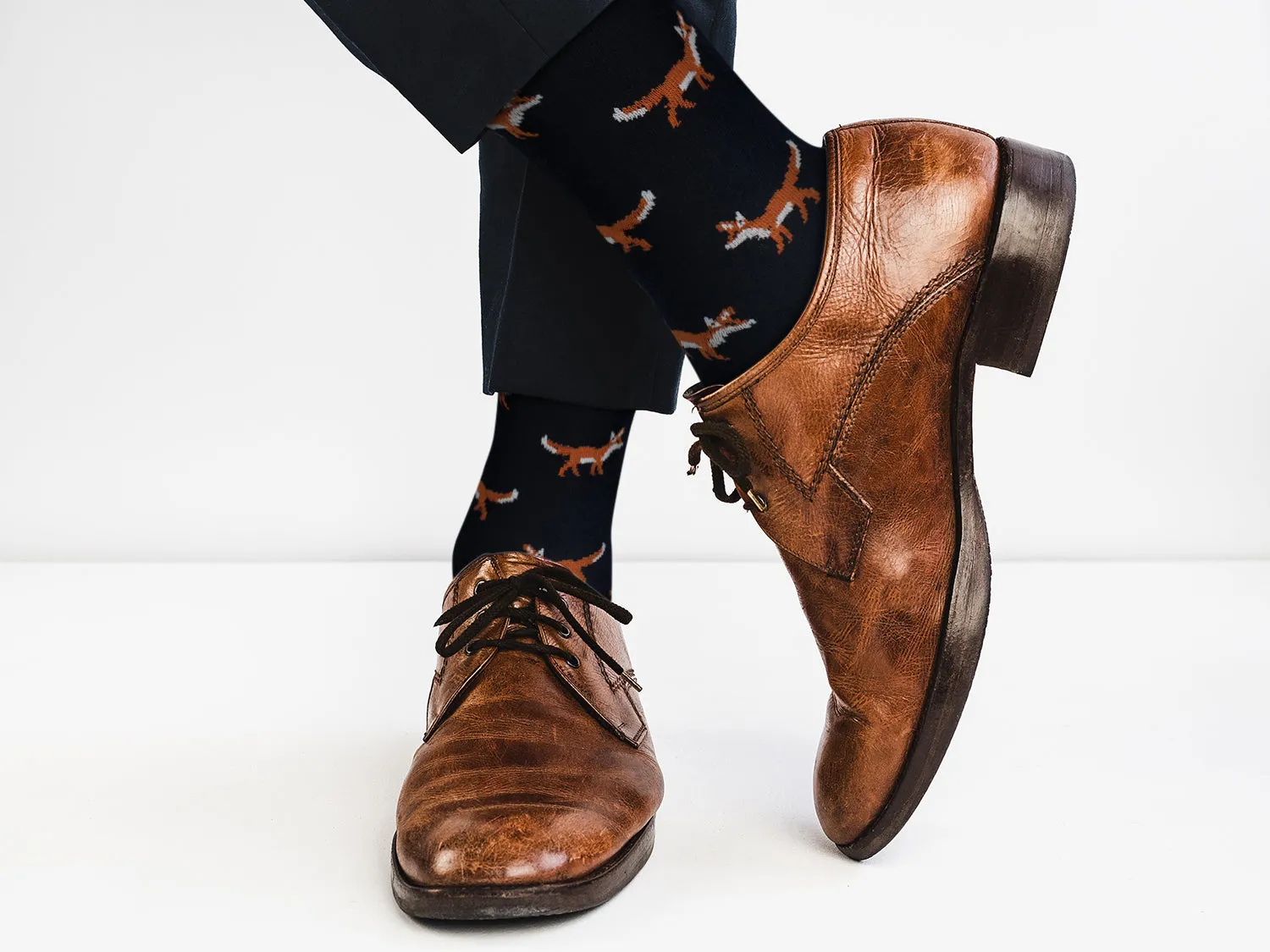 Exotic Animals Dress Casual Socks – Fox – For Men and Women