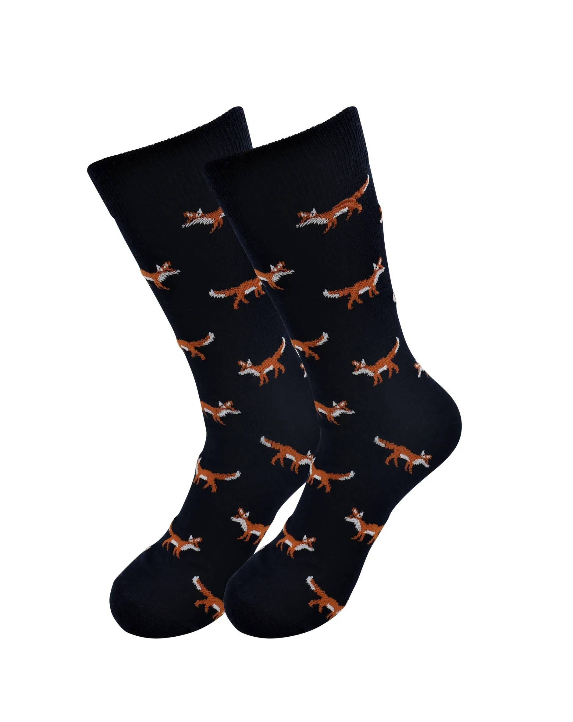 Exotic Animals Dress Casual Socks – Fox – For Men and Women