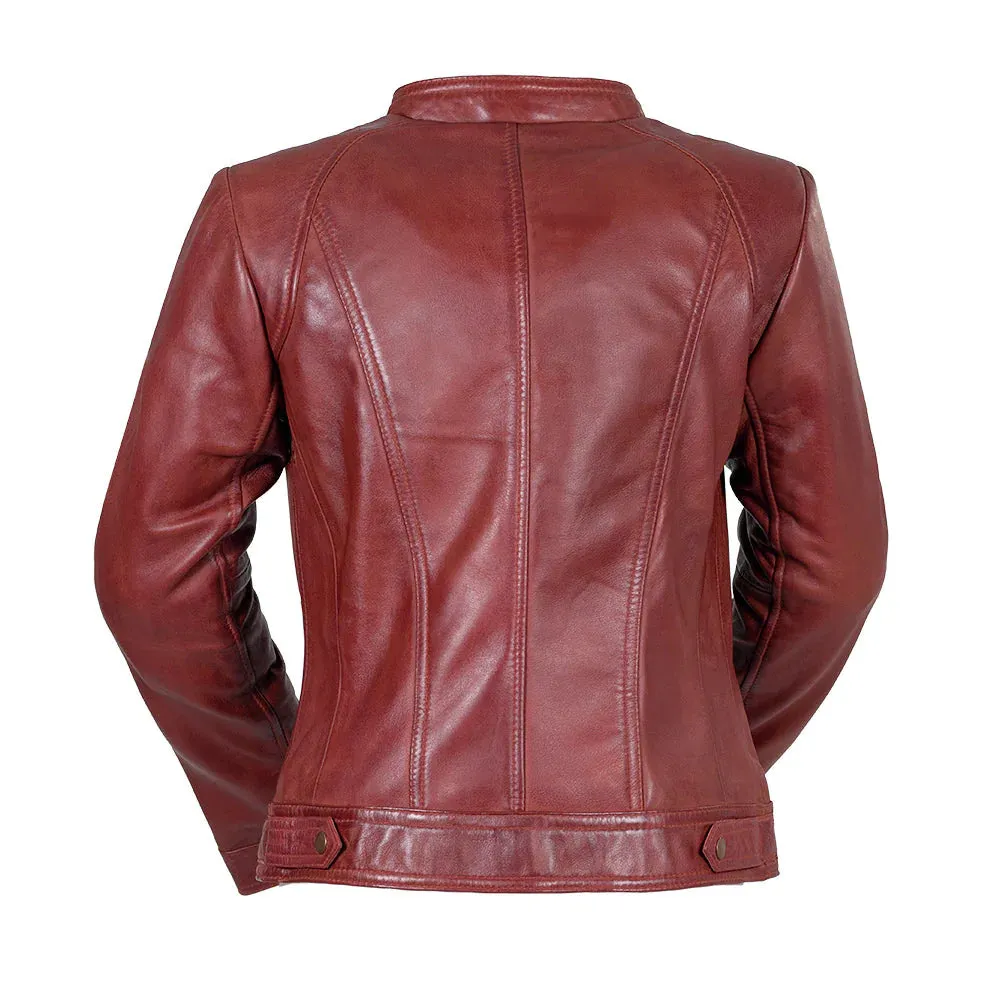 Favorite Womens Fashion Leather Jacket Oxblood