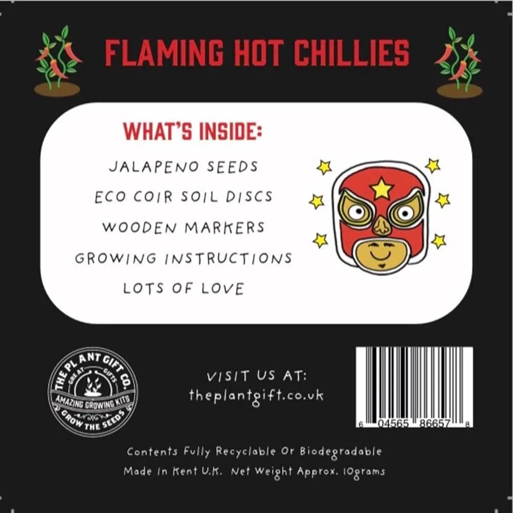 Flaming Hot Chillies Mini Grow Kit by The Plant Gift Co.