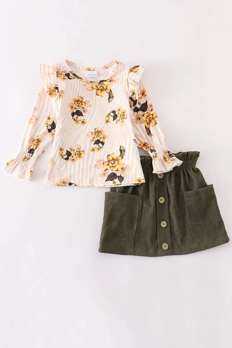 Floral Skirt Set