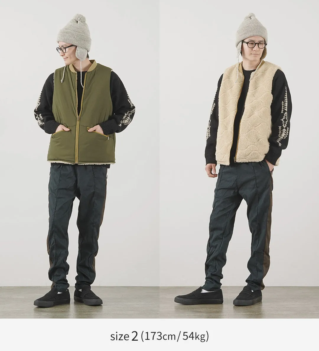 FNOR / Quilted Sheepskin Boa MIL Vest