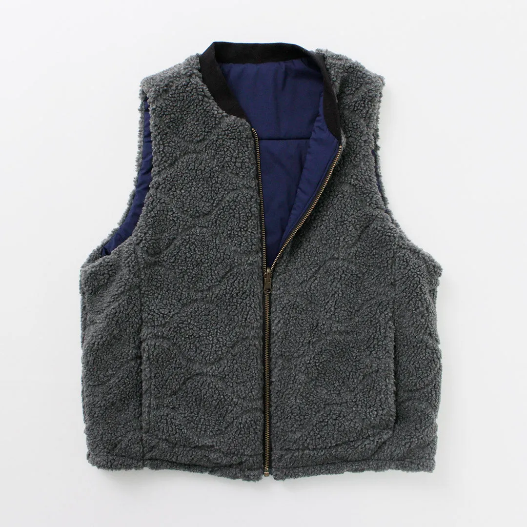 FNOR / Quilted Sheepskin Boa MIL Vest