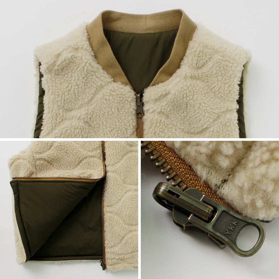 FNOR / Quilted Sheepskin Boa MIL Vest