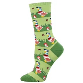 Foraging Goose (Green) Women's Crew Sock