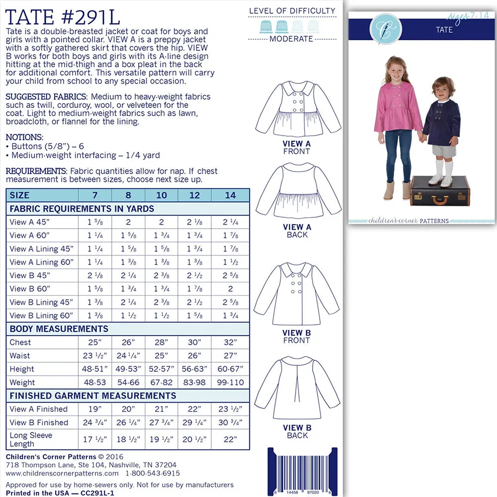 Garment Kit - Tate Jacket (View A)