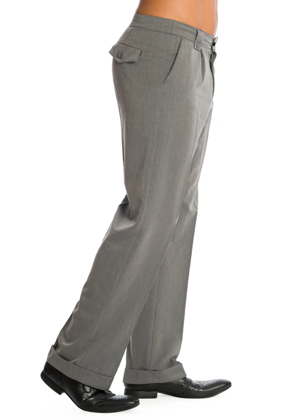 Get In Line Trousers In Grey by Banned  