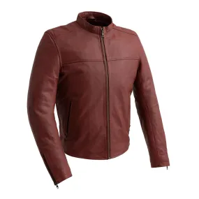 Grayson Mens Leather Jacket Oxblood