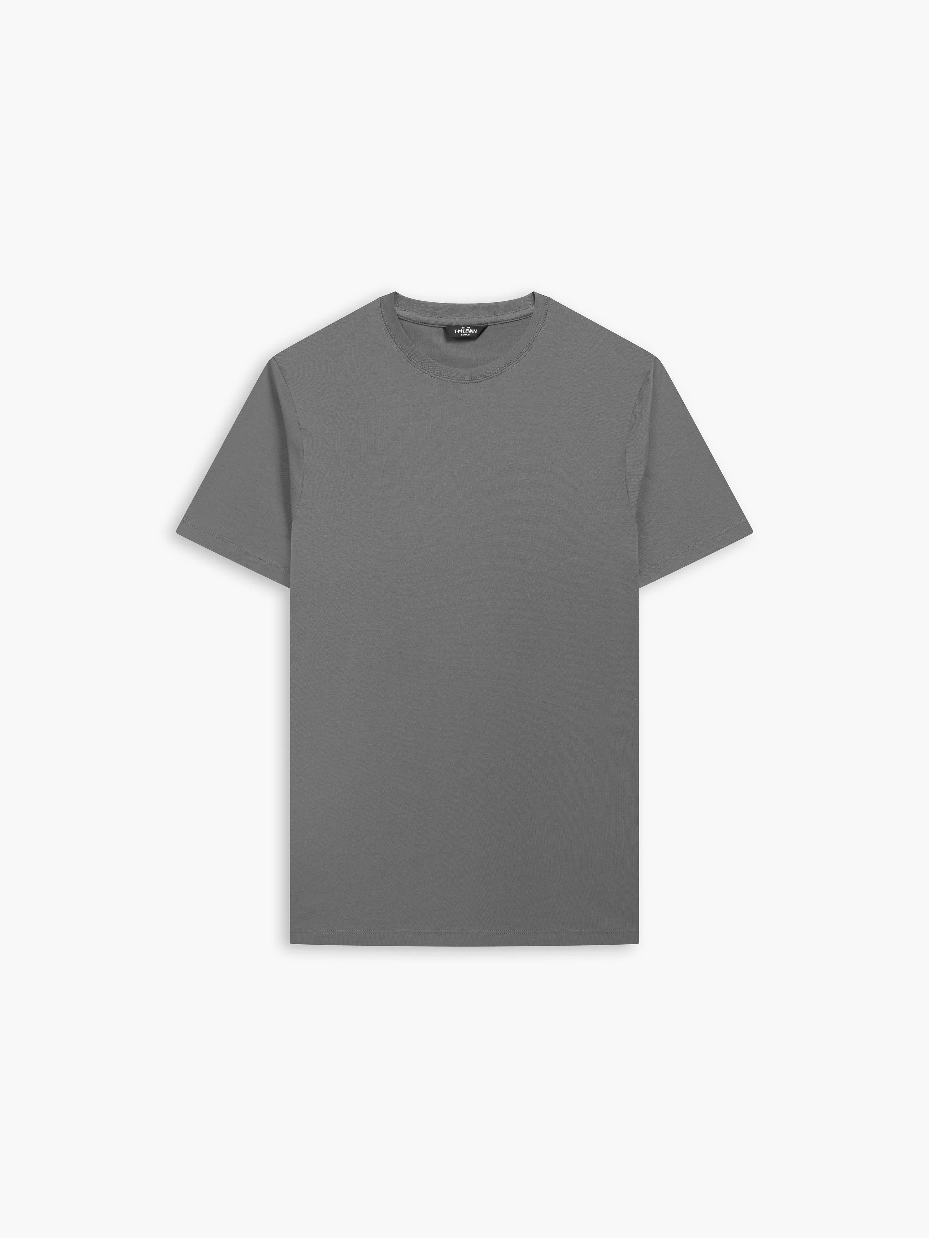 Grey Organic Cotton Crew Neck T-Shirt