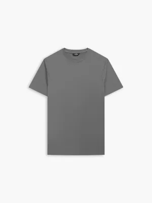 Grey Organic Cotton Crew Neck T-Shirt