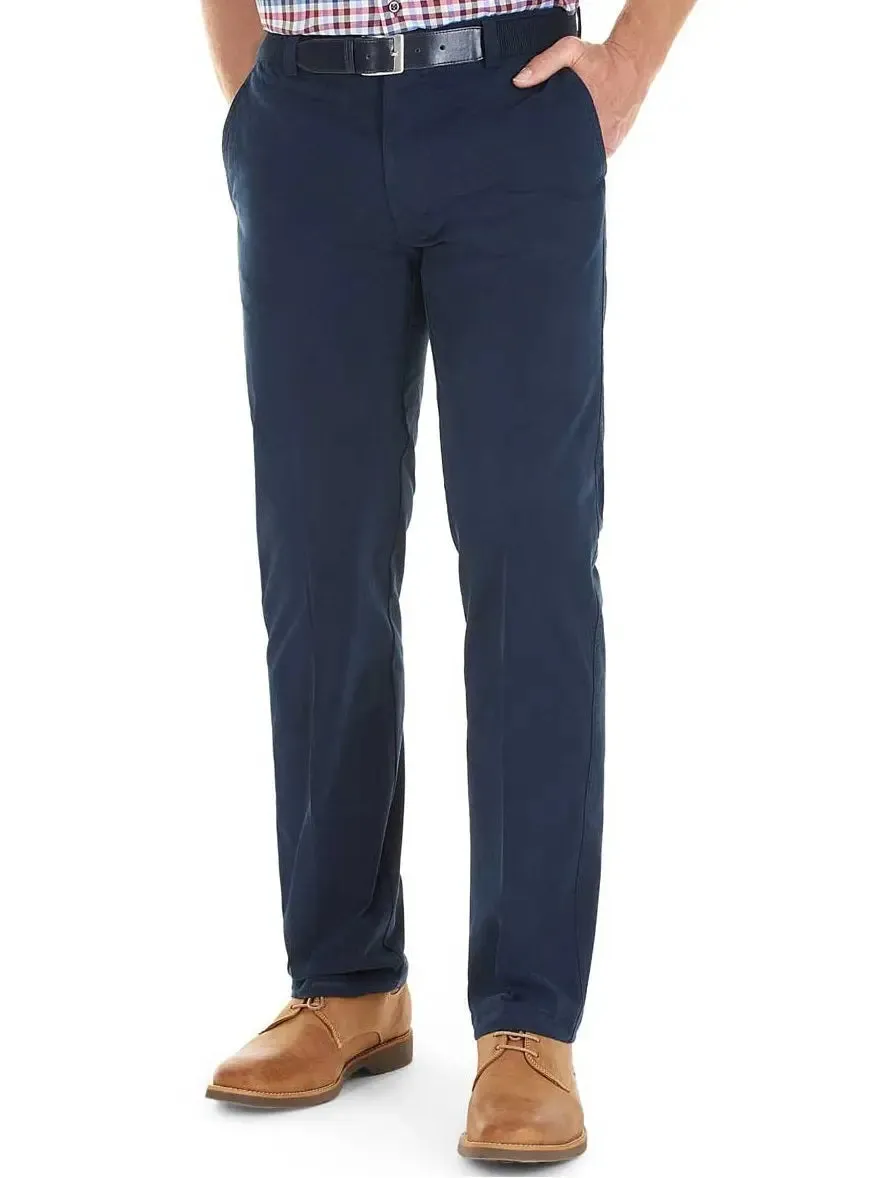 GURTEEN Trousers - Longford Spring Stretch Cotton Chinos - Navy