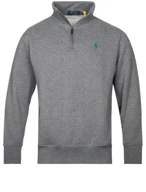 Half Zip Fleece Long Sleeve Sweatshirt Grey