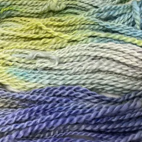 Hand-spun Wensleydale Chunky (Worsted) weight 150g (5.29oz) skein Warwick sky