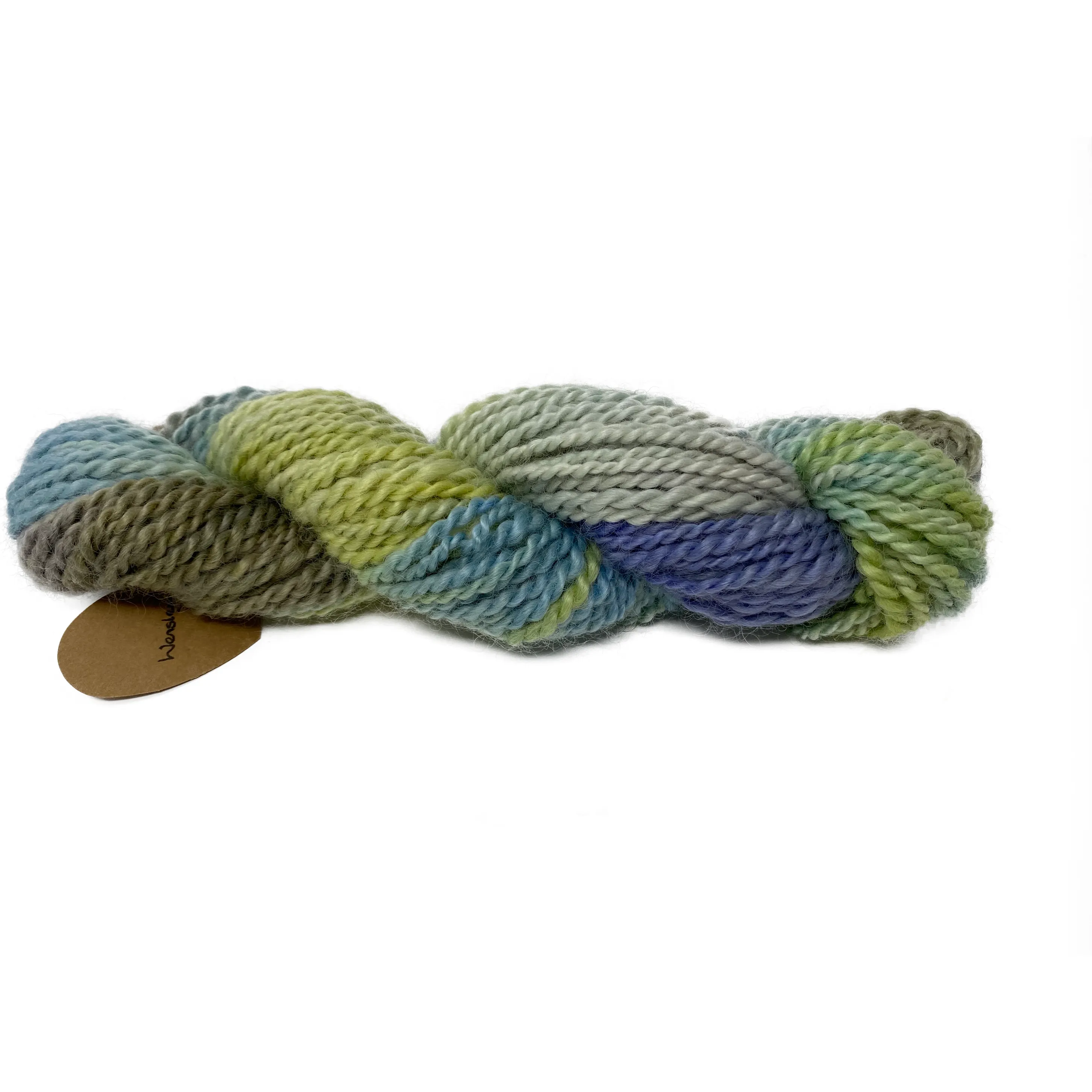 Hand-spun Wensleydale Chunky (Worsted) weight 150g (5.29oz) skein Warwick sky