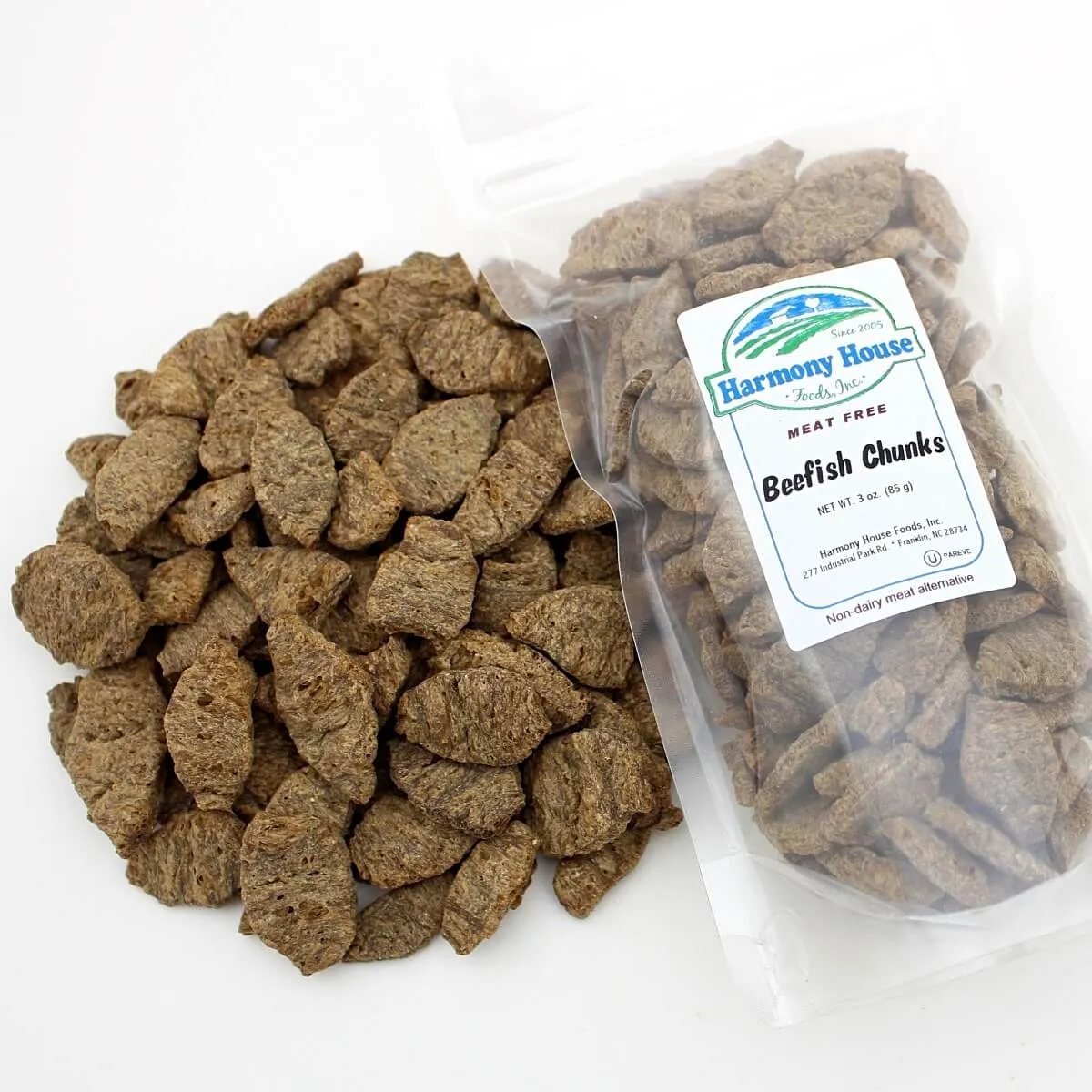 Harmony House Beef Style Chunks (Unflavored) (2.5 oz)