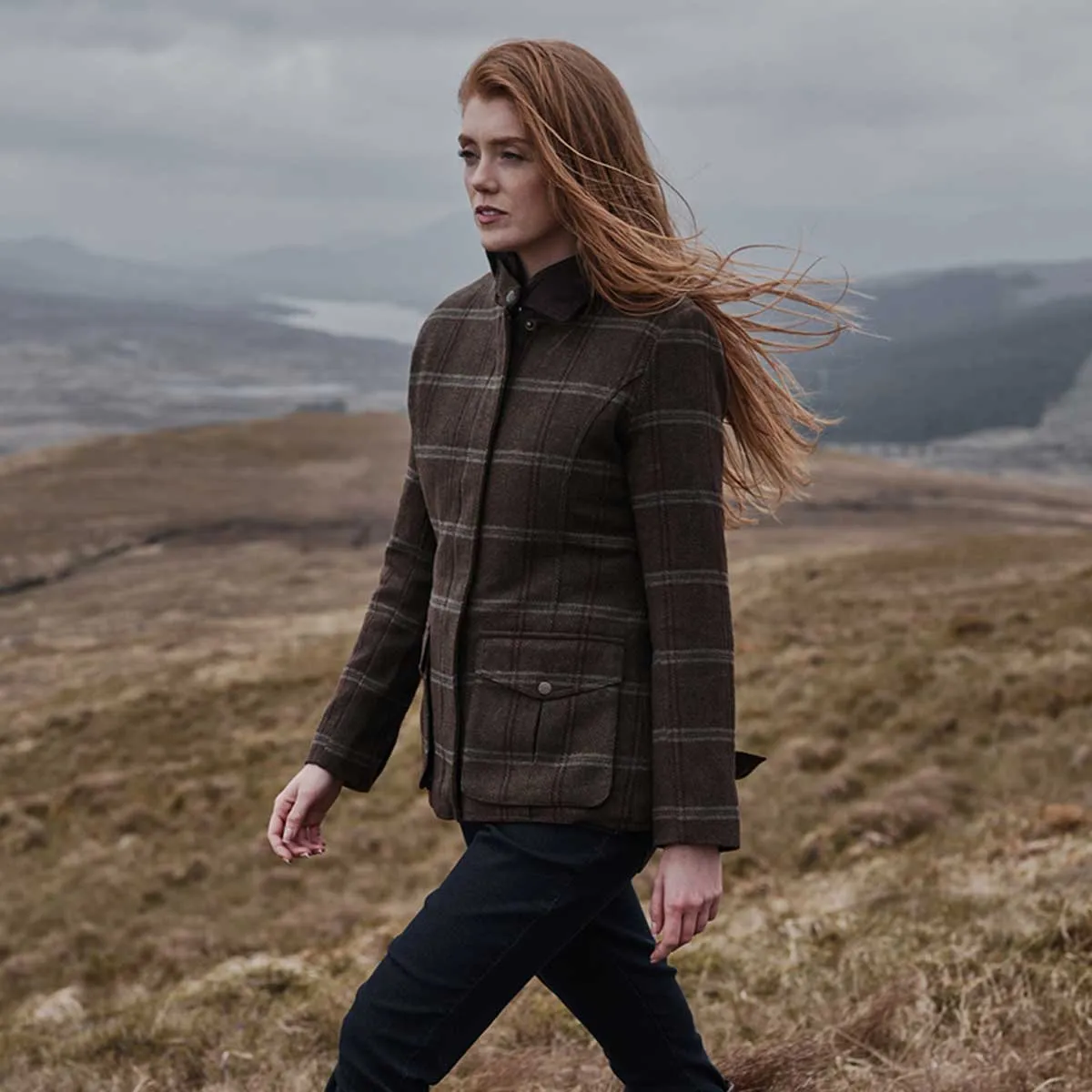 Hoggs of Fife Musselburgh Ladies Tweed Field Coat