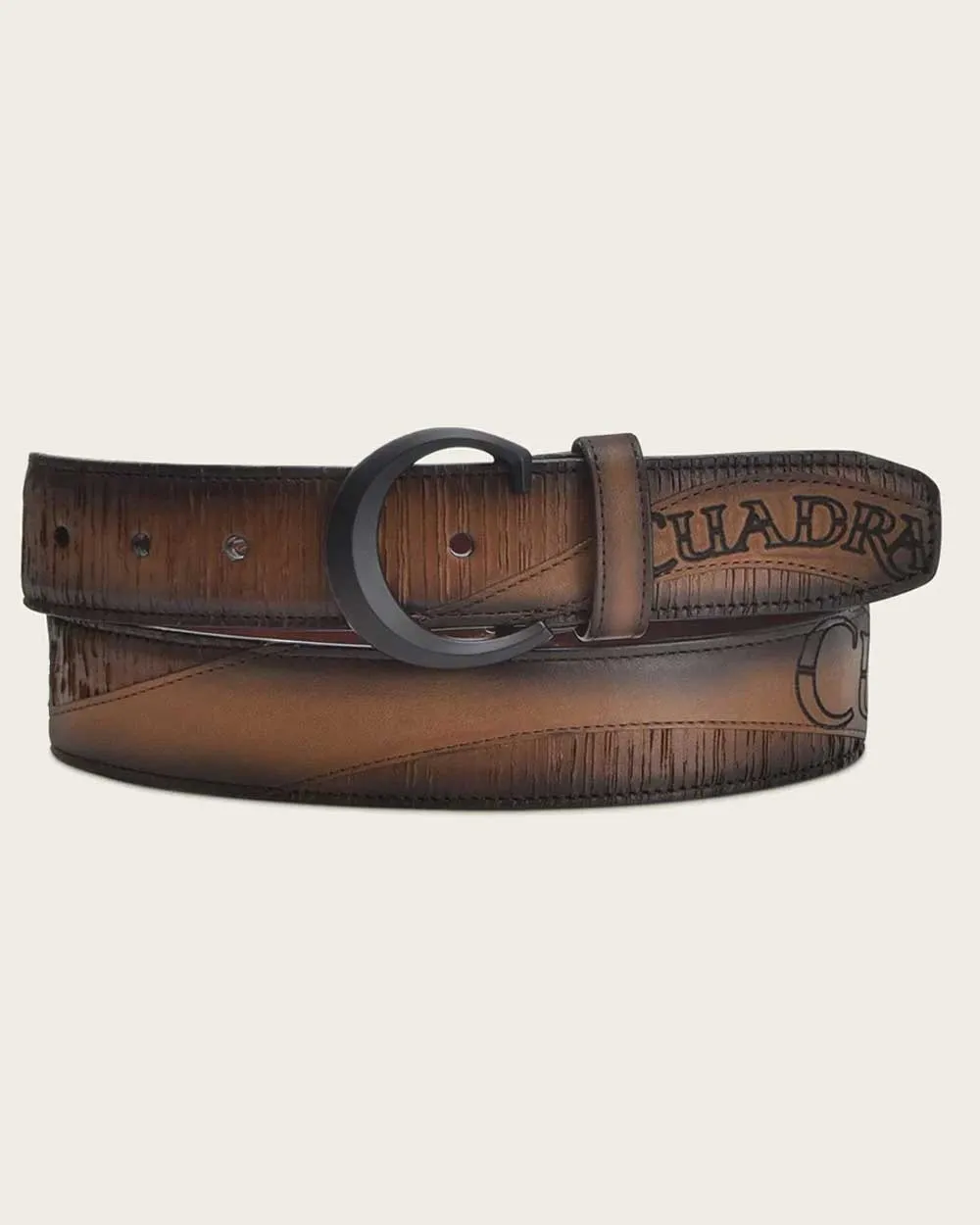 Honey and black engraved Belt