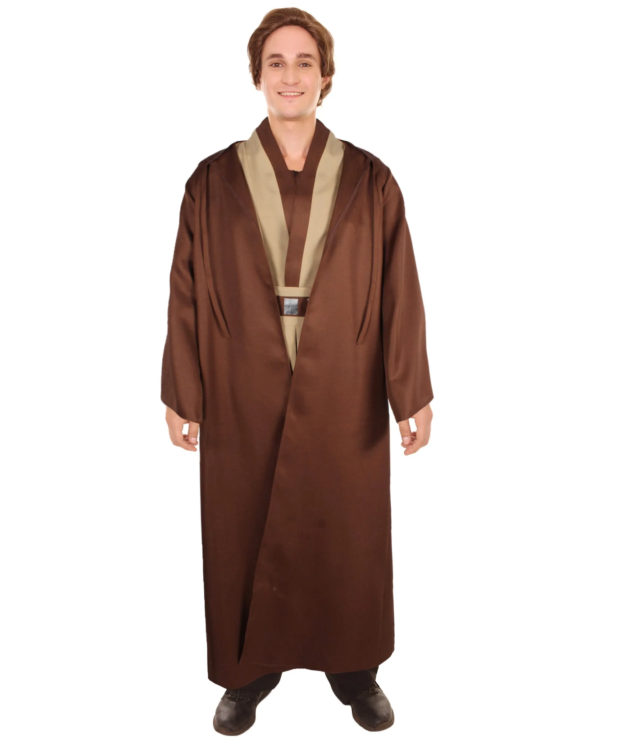 HPO Adult Men's Brown Long Tunic Costume I Perfect for Halloween I Flame-retardant Synthetic Fabric