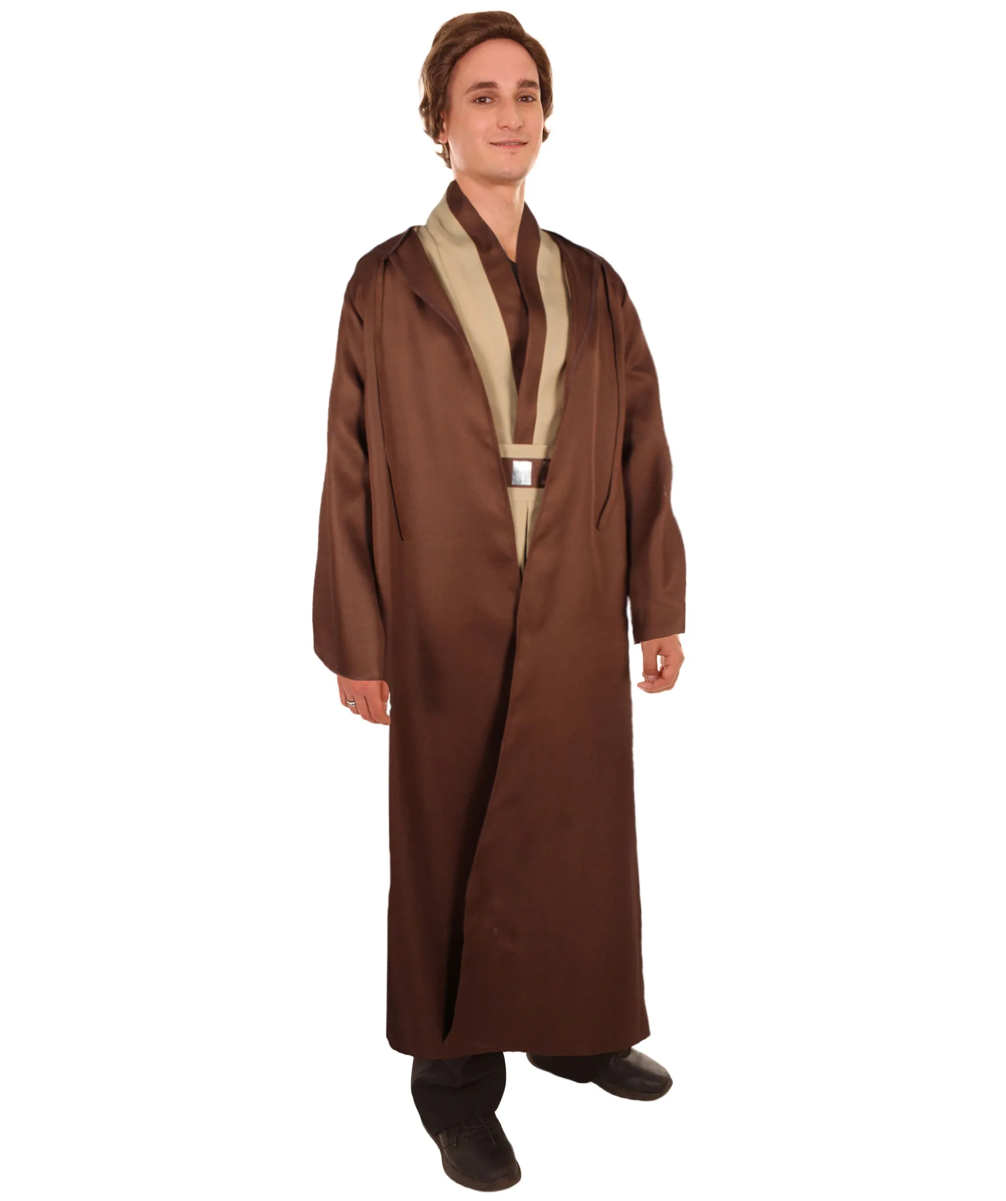 HPO Adult Men's Brown Long Tunic Costume I Perfect for Halloween I Flame-retardant Synthetic Fabric