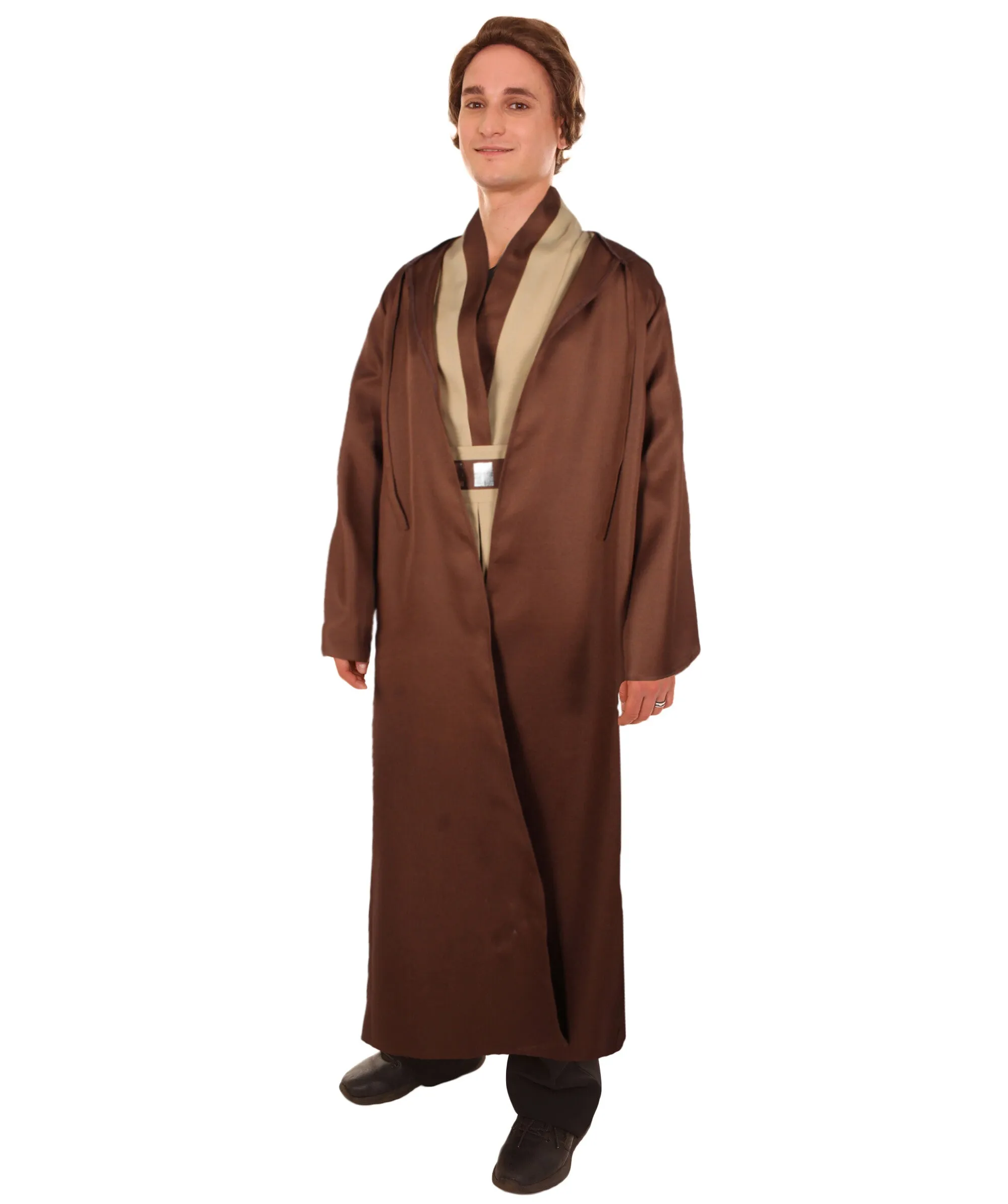 HPO Adult Men's Brown Long Tunic Costume I Perfect for Halloween I Flame-retardant Synthetic Fabric