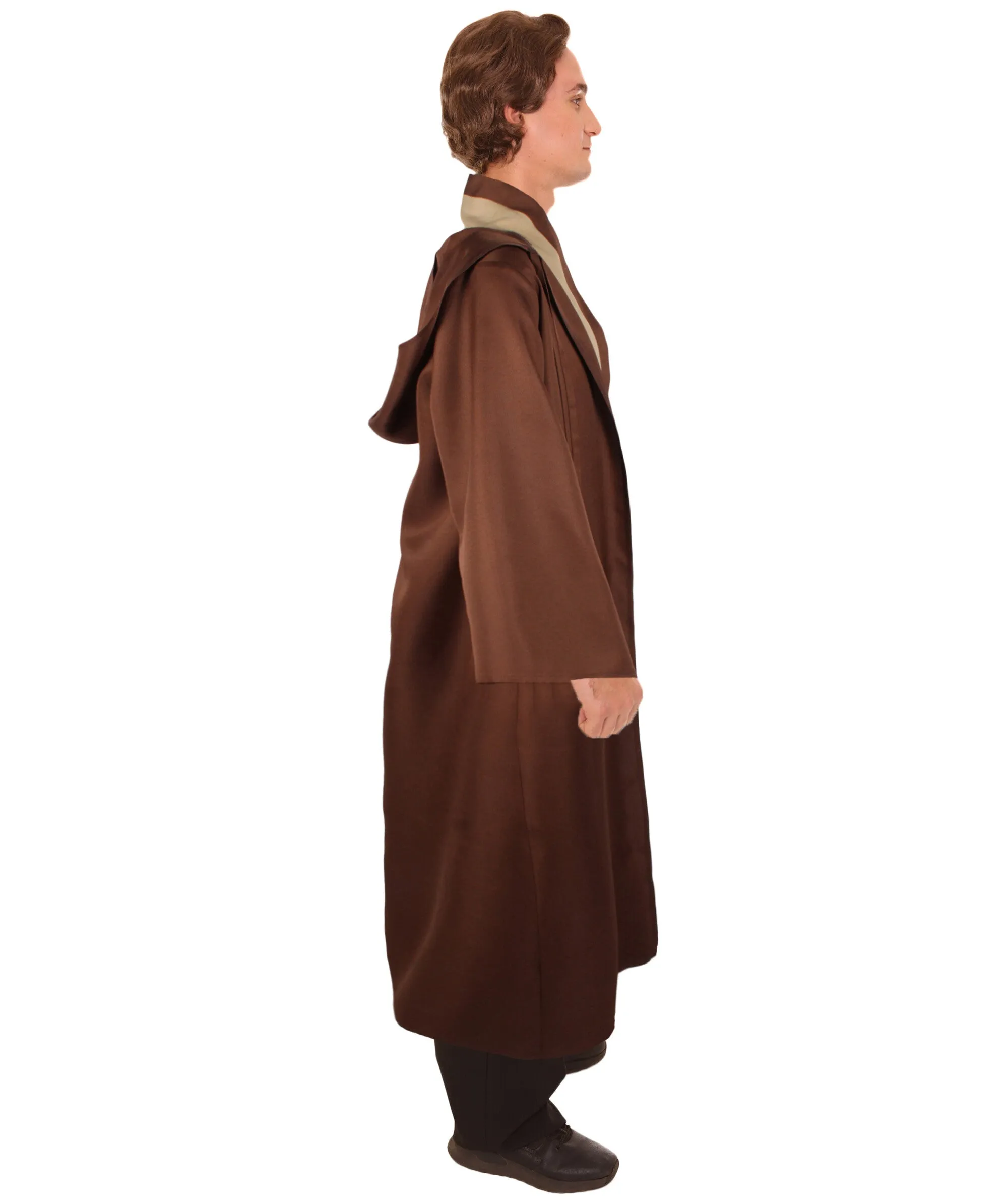 HPO Adult Men's Brown Long Tunic Costume I Perfect for Halloween I Flame-retardant Synthetic Fabric