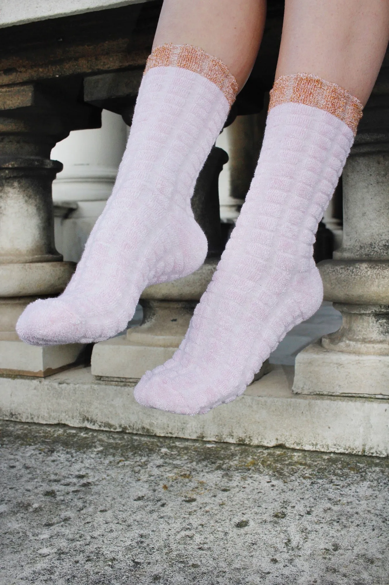 Ice Pink Rich Cotton Socks