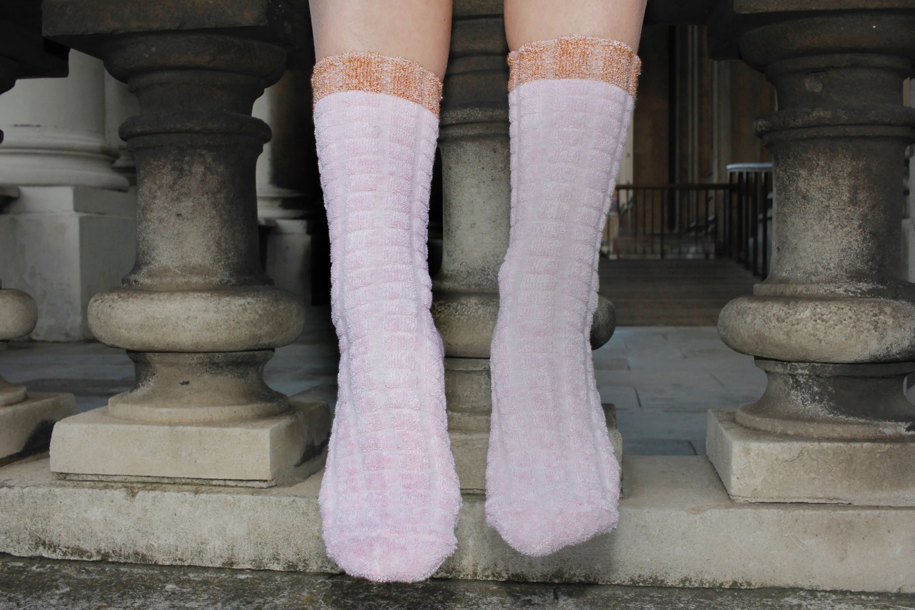 Ice Pink Rich Cotton Socks