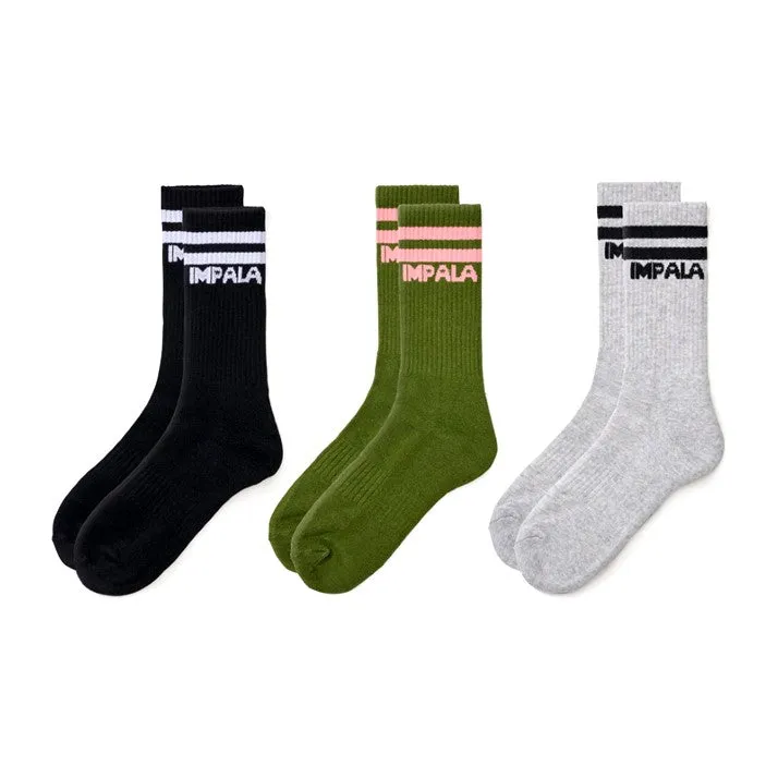 Impala Stripe Camo 3 Pack Socks