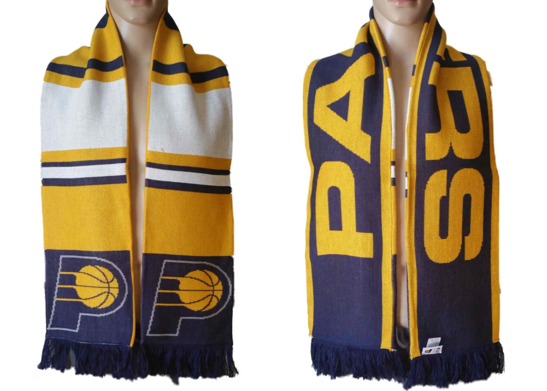 Indiana Pacers Adidas Striped Reversible Acrylic Winter Scarf (59" x 7.5")