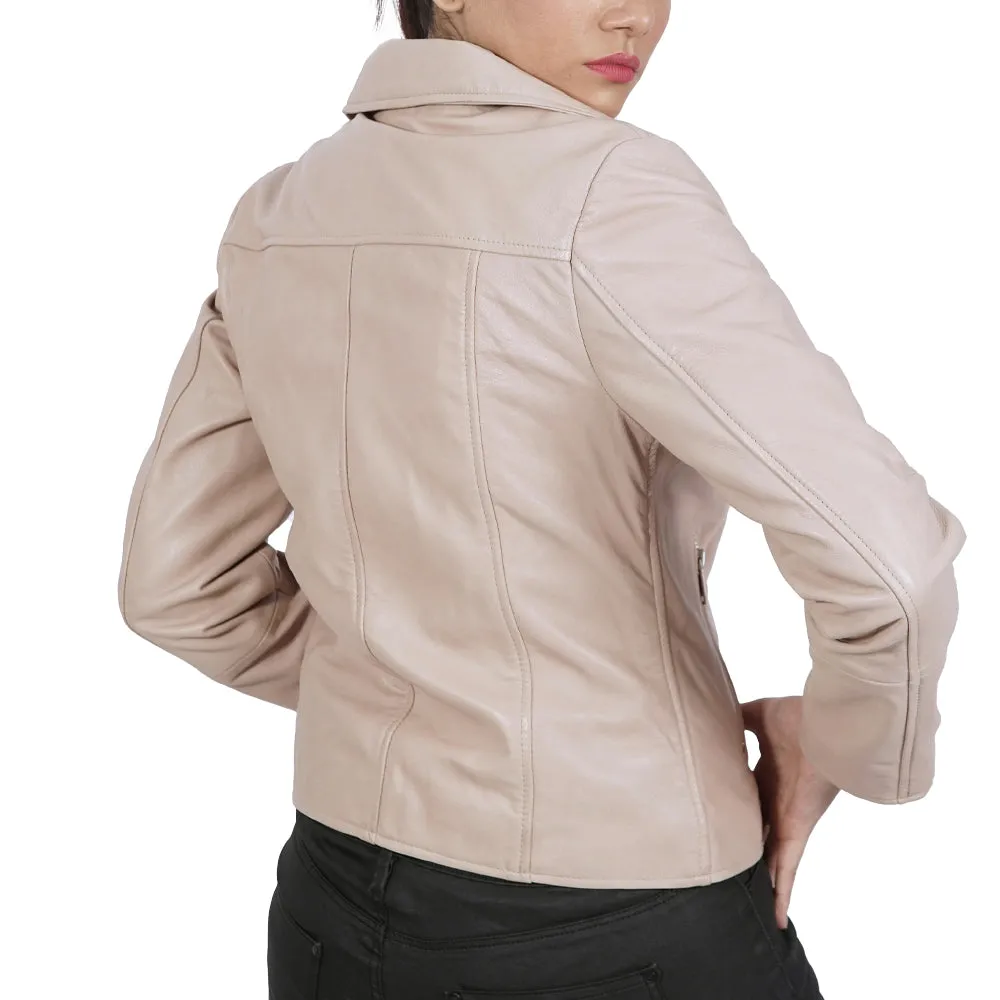 Janet Asymmetric Leather Jacket