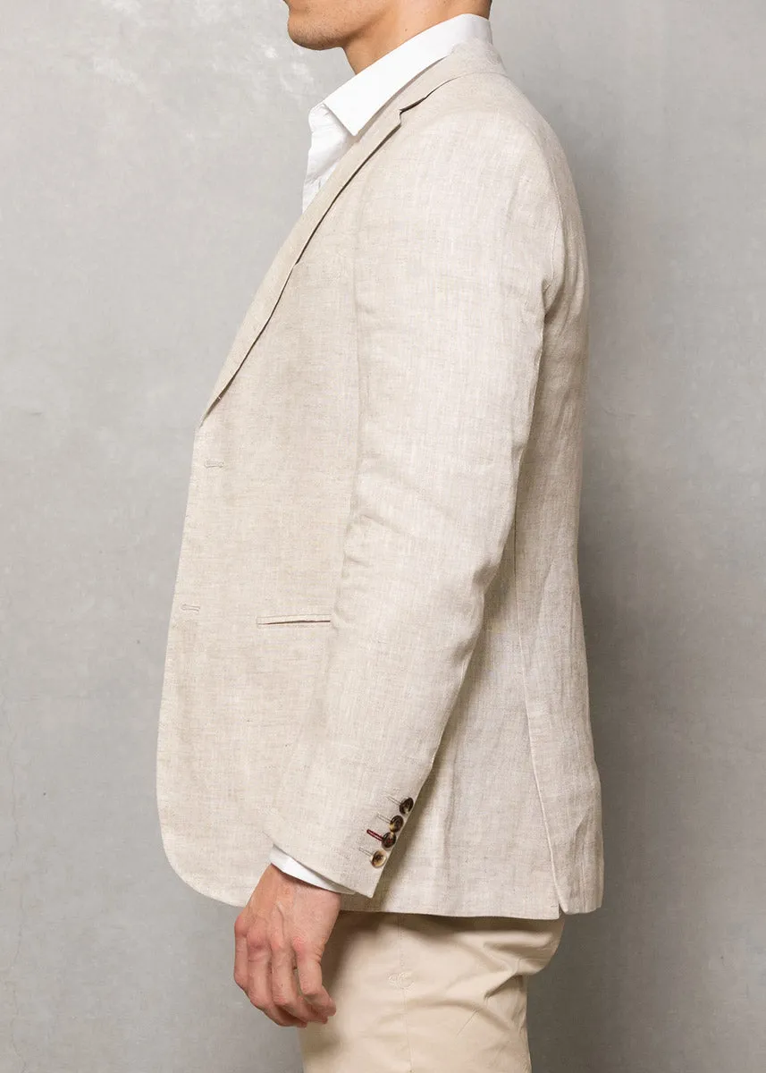 Johnson Linen Blazer - Oatmeal