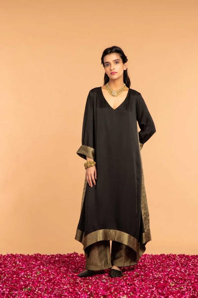 Kamal Asymmetrical Modal Satin Tunic