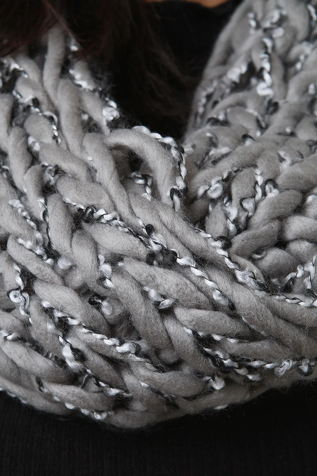 Large Yarn Chunky Infinity Scarf