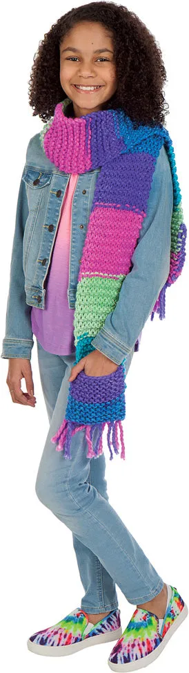 Learn to Knit Pocket Scarf