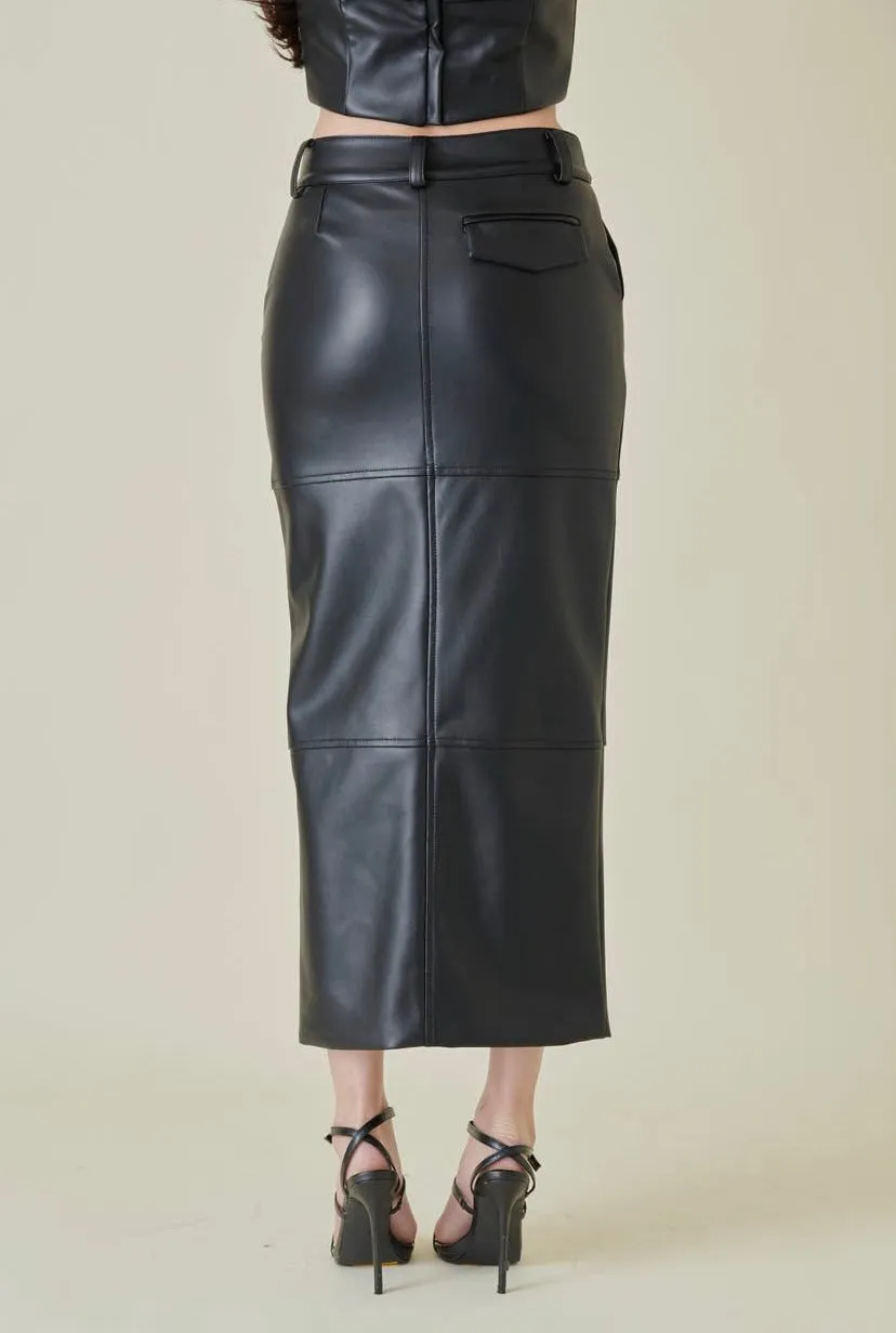 Leather Pencil Skirt